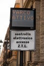 Italian Zona Traffico Limitato street sign