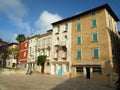 Colourful Italianate houses in Porec Croatia 