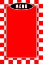 Italiano Menu Red white checkerd Background