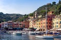 Italy. Liguria. Boats in a port of Portofino