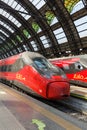 Italo ETR 675 Pendolino high-speed trains of Nuovo Trasporto Viaggiatori NTV in Milano Centrale railway station in Milan, Italy