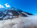 Italy from above - the Dolomites in South Tyrol in winter