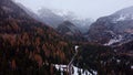 Italy from above - the Dolomites in South Tyrol in winter