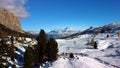 Italy from above - the Dolomites in South Tyrol in winter