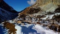 Italy from above - the Dolomites in South Tyrol in winter