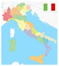 Italy Administrative Divisions Map - No text