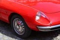 Alfa Romeo Spider Duetto vintage car detail, public exhibition of classic cars