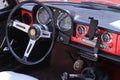 Internal detail of the Alfa Romeo Spider Duetto vintage car