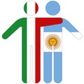 Italy - Argentina / friendship concept