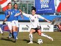Italy - Austria, female soccer U19; friendly match Royalty Free Stock Photo