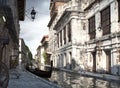 Italy backstreets with canal and gondola