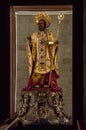Italy. Bari. Popular devotion. The precious wooden simulacrum of St. Nicholas of Bari kept inside the basilica dedicated to him