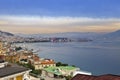 Italy. A bay of Naples. View of the city on top Royalty Free Stock Photo