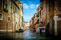 Italy beauty, one of canal streets in Venice, Venezia