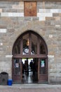 Italy, Bergamo, entrance to the funicular