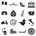 Italy black simple icons