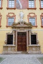 Italy, Bressanone, the door of the inner courtyard of the museum Diocesan Bishop's Palace