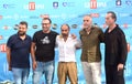 Italy : Bruno Falanga,Ciro D`Emilio,Piero Messina,Stefano Lorenzi and Maurizio Lombardi at Giffoni Film Festival 2022. Royalty Free Stock Photo