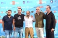 Italy : Bruno Falanga,Ciro D`Emilio,Piero Messina,Stefano Lorenzi and Maurizio Lombardi at Giffoni Film Festival 2022. Royalty Free Stock Photo