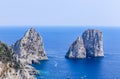 Italy. Capri Island. Faraglioni rock formation Royalty Free Stock Photo