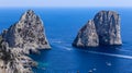 Italy. Capri Island. Faraglioni rock formation Royalty Free Stock Photo