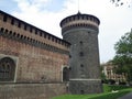 Italy. Castello Sforzesco di Milano. Tower Royalty Free Stock Photo