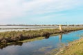 Italy, Cervia, saline nature panorama.