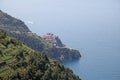 Italy. Cinque Terre. Riomaggiore. View from seaside Royalty Free Stock Photo