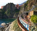 Italy. Cinque Terre. Train Royalty Free Stock Photo