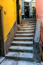 Italy, Cinque Terre, Vernazza, a narrow street