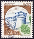 ITALY - CIRCA 1980: A stamp printed in Italy shows Rovereto castle, circa 1980.