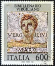 ITALY - CIRCA 1981: A stamp printed in Italy shows Roman poet Publius Vergilius Maro Virgil, circa 1981. Royalty Free Stock Photo