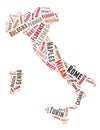 Italy cities word cloud concept