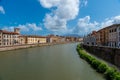 Italy, the city of Pisa with a view of the Arno river