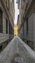 Narrow alley in hirstoric center Royalty Free Stock Photo