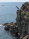 Italy 2017 Cliff Diving Royalty Free Stock Photo