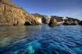 Italy, coast, mediterranean sea, ponza from the boat Royalty Free Stock Photo