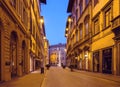 Italy. A deserted street of Florence