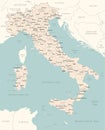 Italy - detailed map with administrative divisions country