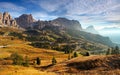 Italy Dolomites moutnain at sunrise