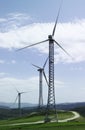 Italy, eolic energy turbines Royalty Free Stock Photo