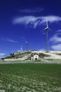 Italy, eolic energy turbines Royalty Free Stock Photo