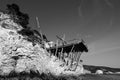 Italy: the fishermans house. Trabucco