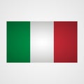 Italy flag on a gray background. Vector illustration