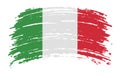 Italy flag in grunge brush stroke, vector Royalty Free Stock Photo