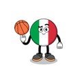 italy flag illustration as a basketball player Royalty Free Stock Photo