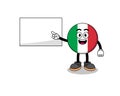 italy flag illustration doing a presentation Royalty Free Stock Photo