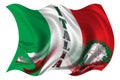 Italy Flag / Map & Blazon Royalty Free Stock Photo