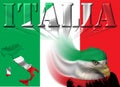 Italy Flag / Map & Eagle Royalty Free Stock Photo
