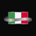 Italy flag Ribbon banner design Royalty Free Stock Photo